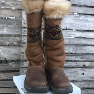 Born tall boots shearling southwestern size 6 tan